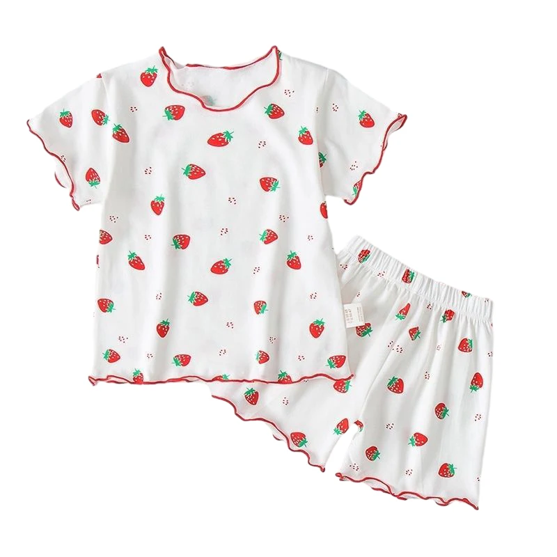 Summer Girls Pajamas Sets Baby Girls Ice Silk Thin Home Wear Two-piece Sets Kids Short Sleeved Tops+Five-quarter shorts Suits
Summer Girls Pajamas Sets Baby Girls Ice Silk Thin Home Wear Two-piece Sets Kids Short Sleeved Tops+Five-quarter shorts Suits
