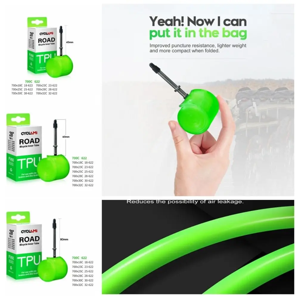 Bike Parts TPU Bicycle Inner Tube Ultra Light Ultralight Bike TPU Inner Tube French Valve Cyclami Cycling Accessories
Bike Parts TPU Bicycle Inner Tube Ultra Light Ultralight Bike TPU Inner Tube French Valve Cyclami Cycling Accessories