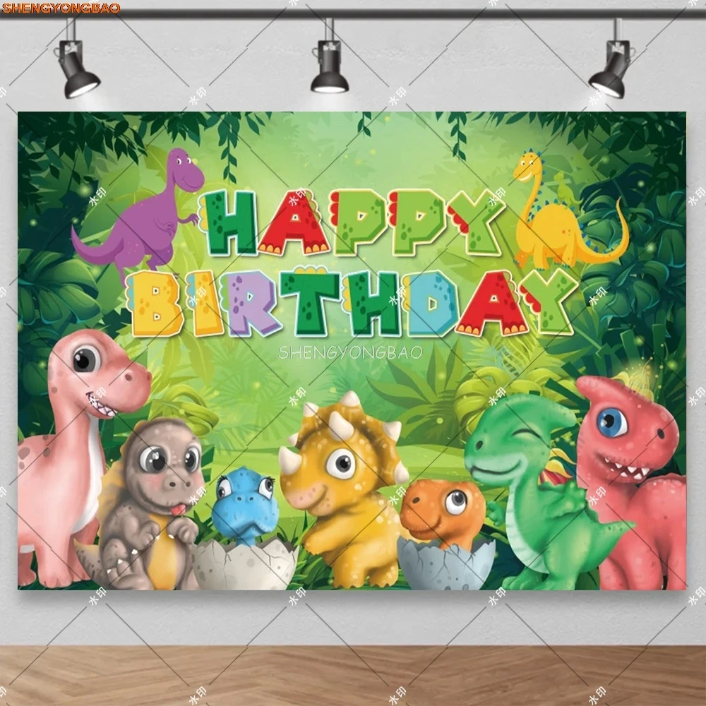 Children Happy Birthday Party Background Tropical Jungle Woodland Tyrannosaurus Baby Shower Dinosaur Photography Backdrops XZ21
Children Happy Birthday Party Background Tropical Jungle Woodland Tyrannosaurus Baby Shower Dinosaur Photography Backdrops XZ21