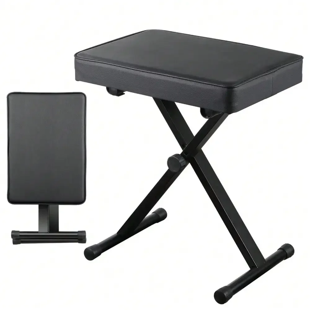 Keyboard Bench X-Style Cushion Padded Piano Bench Adjustable Collapsible Stool
Keyboard Bench X-Style Cushion Padded Piano Bench Adjustable Collapsible Stool