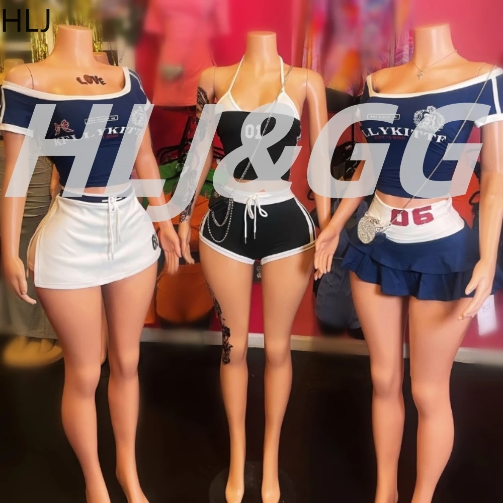 HLJ Y2K Fashion American Vintage Letter Print Streetwear Women Halter Sleeveless Backless Slim Crop Top And Shorts Two Piece Set
HLJ Y2K Fashion American Vintage Letter Print Streetwear Women Halter Sleeveless Backless Slim Crop Top And Shorts Two Piece Set