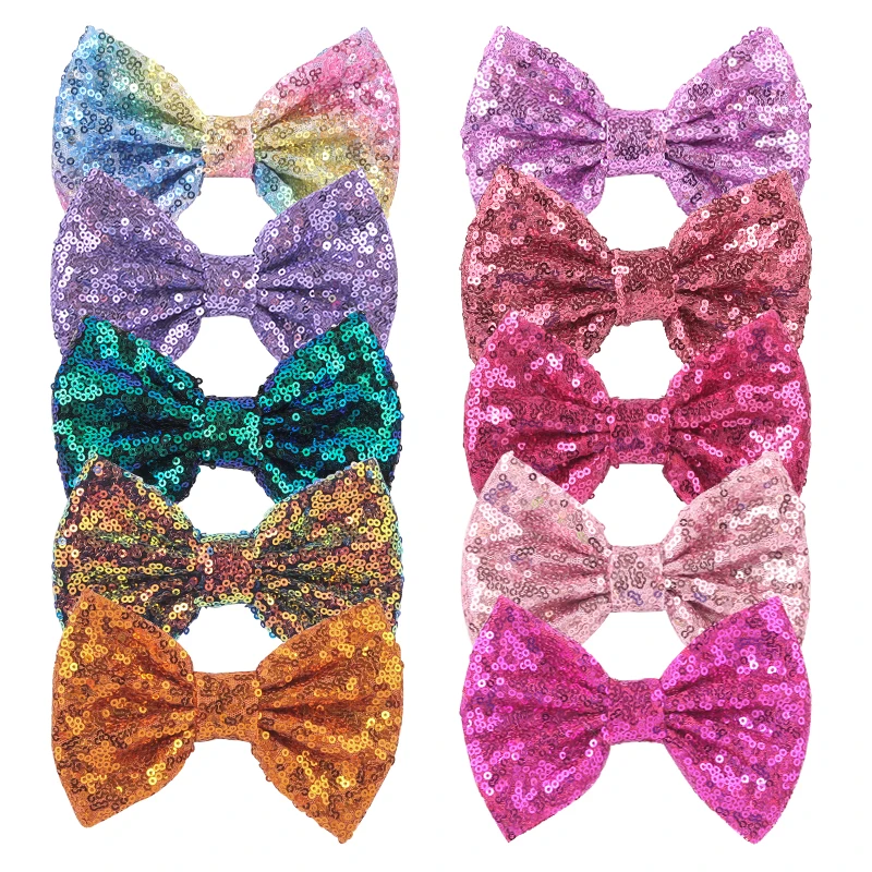 8Pcs/Lot Sequins 5"Bow With/Without Clips For Girls Glitter Hairpins Women Festival Party DIY Hair Accessories gift
8Pcs/Lot Sequins 5"Bow With/Without Clips For Girls Glitter Hairpins Women Festival Party DIY Hair Accessories gift