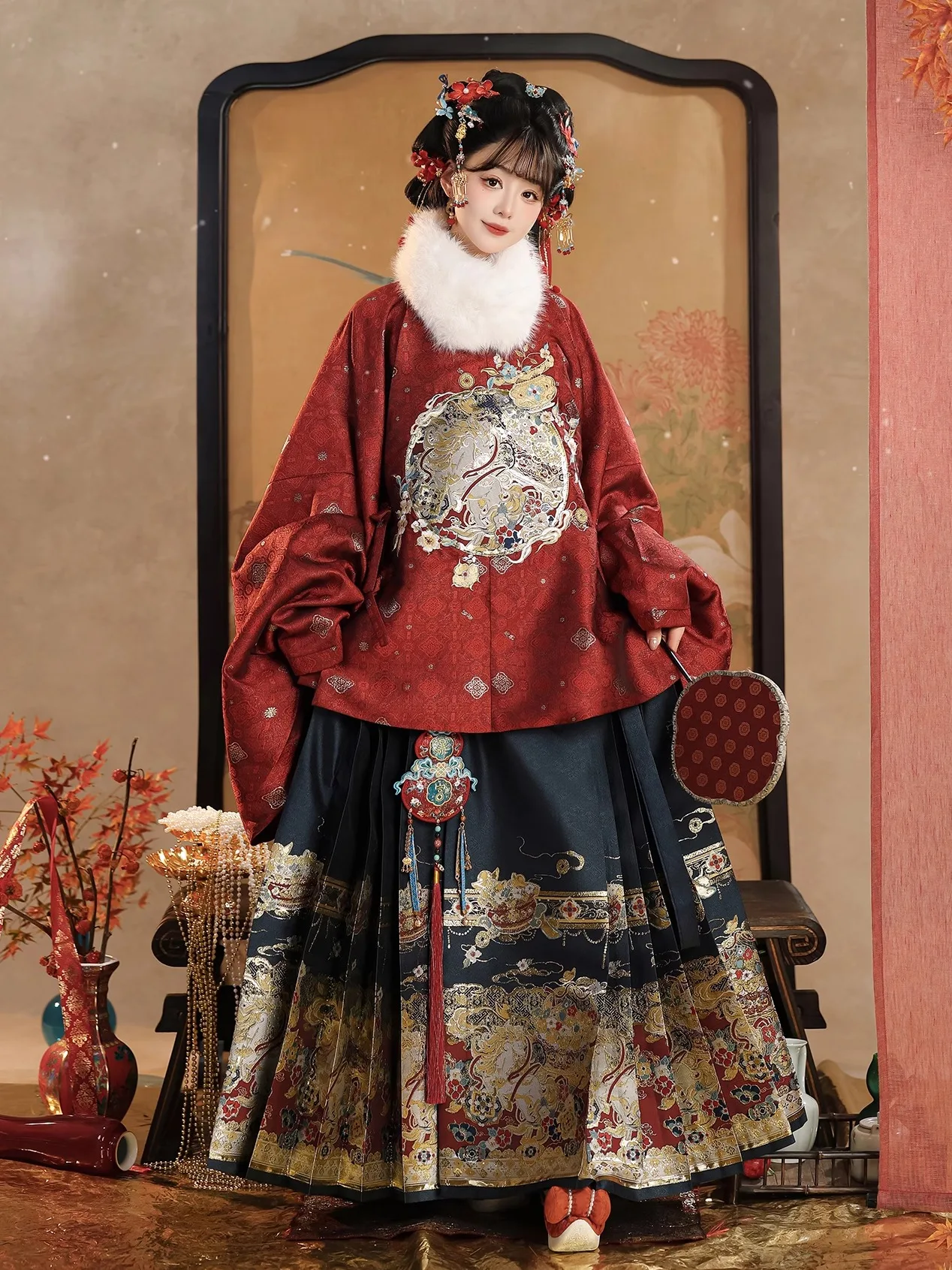 ifang 'Immediately Prosperous' Year Traditional Chinese Costume round Ne Patched Skirt New Year Set Winter Edition
ifang 'Immediately Prosperous' Year Traditional Chinese Costume round Ne Patched Skirt New Year Set Winter Edition