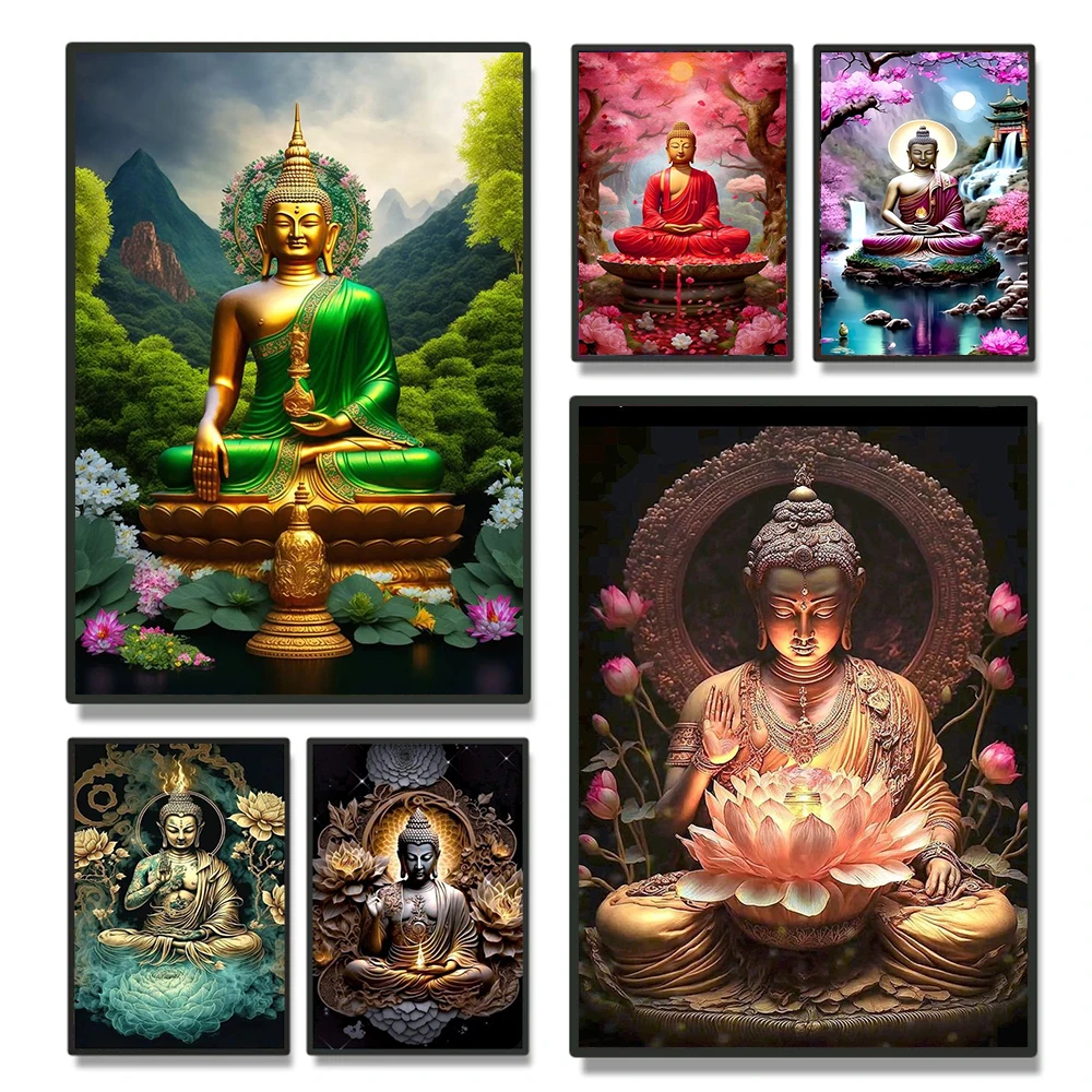 Religious Buddha With Flowers Canvas Painting Wall Art Buddhism Buddha Sculpture Posters Prints For Living Room Home Decor Gifts
Religious Buddha With Flowers Canvas Painting Wall Art Buddhism Buddha Sculpture Posters Prints For Living Room Home Decor Gifts