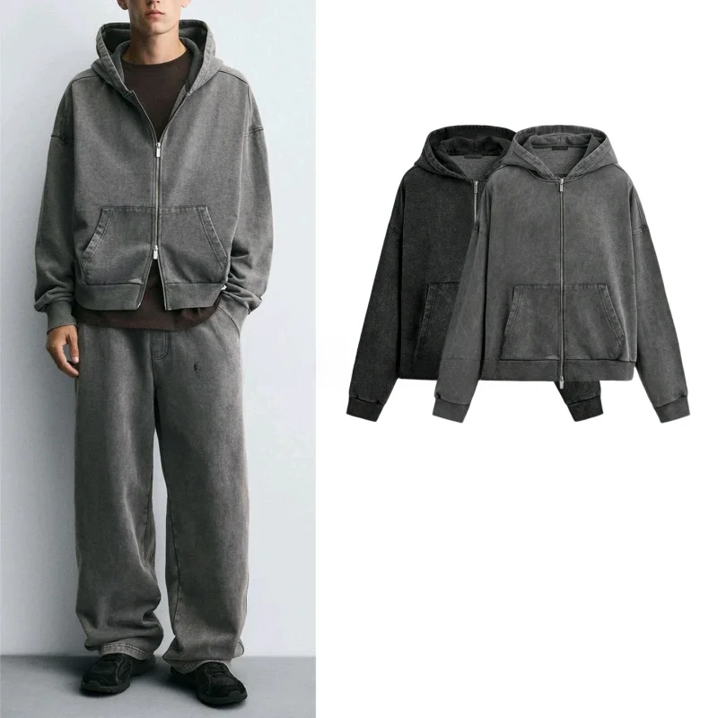 Autumn New Men's Casual Washed Hooded Zipper Sweatshirt Jacket Kangaroo Pocket Loose Fit Streetwear Polyester Fiber Long Sleeve
Autumn New Men's Casual Washed Hooded Zipper Sweatshirt Jacket Kangaroo Pocket Loose Fit Streetwear Polyester Fiber Long Sleeve