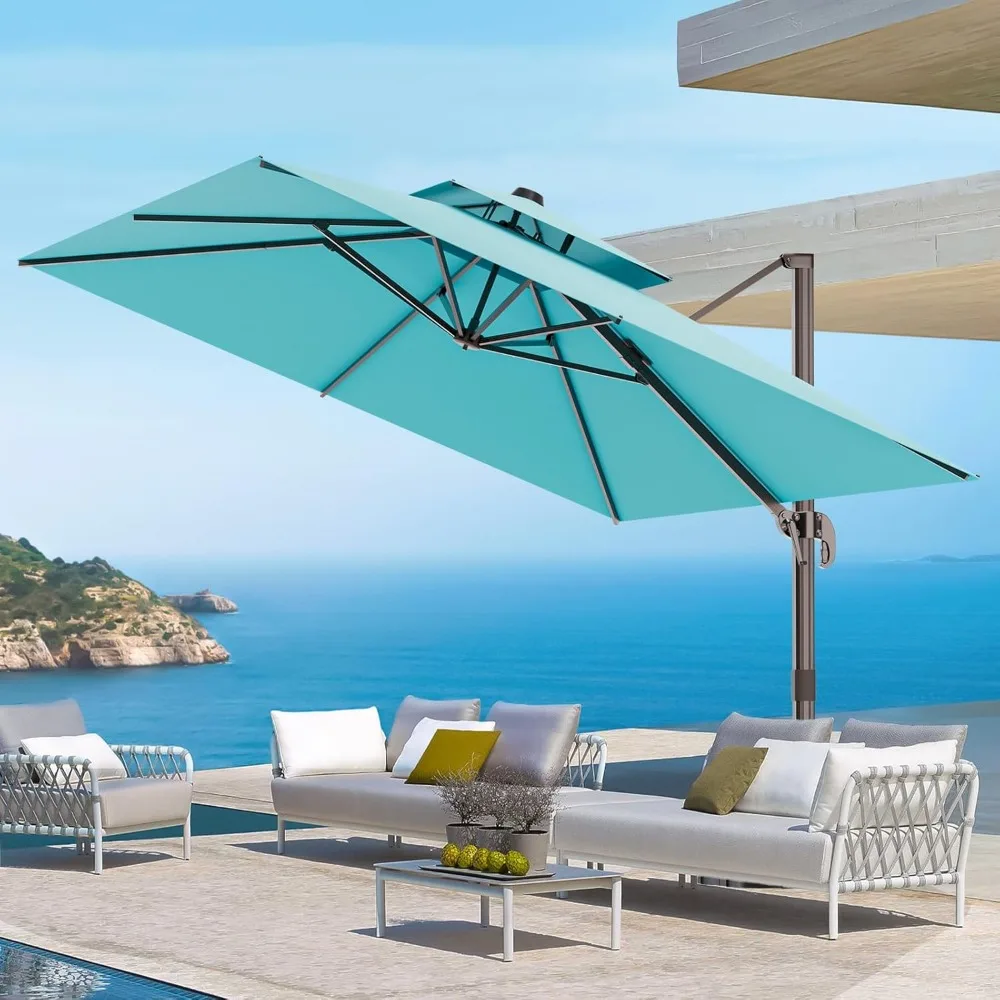 9' X 12' Double Top Cantilever Patio Umbrella -with 360° Rotation for Garden Deck Pool Patio, Heavy Duty Offset Umbrella
9' X 12' Double Top Cantilever Patio Umbrella -with 360° Rotation for Garden Deck Pool Patio, Heavy Duty Offset Umbrella