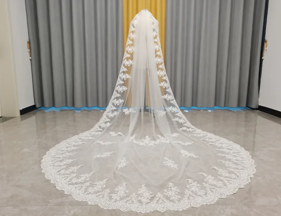 White Ivory Wedding Cathedral Veils Lace veils Wedding Veil Single layer Bridal Veil Wedding Accessories
White Ivory Wedding Cathedral Veils Lace veils Wedding Veil Single layer Bridal Veil Wedding Accessories
