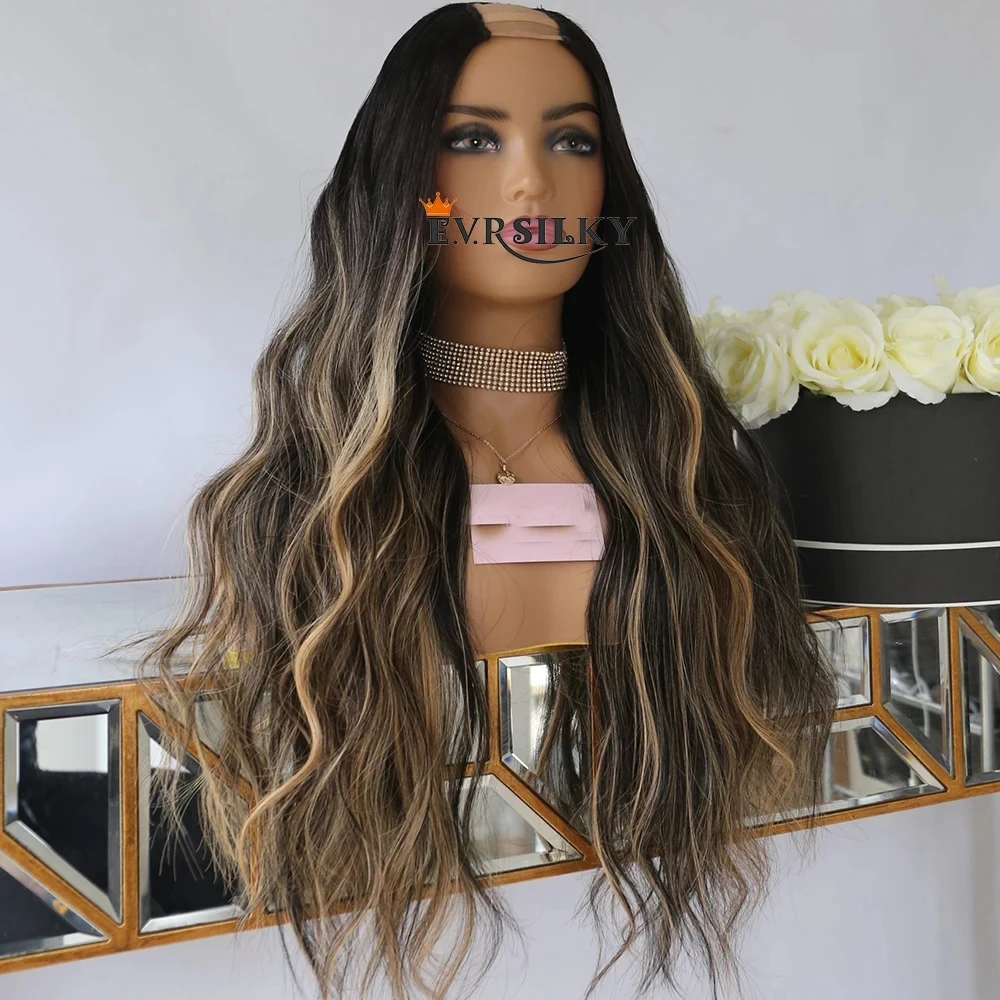 Easy Install Black Women U Part Wigs Highlight Blonde Loose Wavy V Part Wig Glueless Machine Made 100% Virgin Human Hair Wig
Easy Install Black Women U Part Wigs Highlight Blonde Loose Wavy V Part Wig Glueless Machine Made 100% Virgin Human Hair Wig