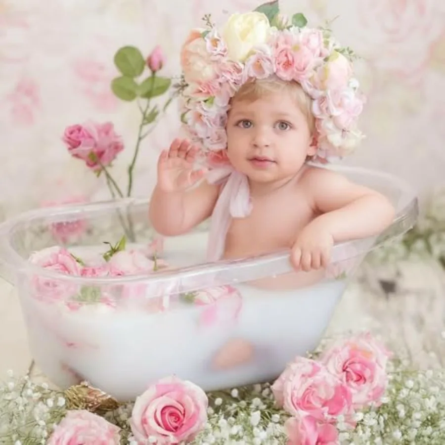 Milk Bath Tub for Baby Photography - Clear Acrylic Oval Photo Prop Tub 18.8" × 13.7" × 10.8" Curved Rim and Wide Base for Newbo
Milk Bath Tub for Baby Photography - Clear Acrylic Oval Photo Prop Tub 18.8" × 13.7" × 10.8" Curved Rim and Wide Base for Newbo