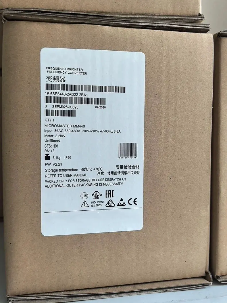 Brand New 6SE6440-2AD22-2BA1 6SE6440-2AD23-0BA1 6SE6440-2AD24-0BA1 6SE6440-2AD31-1CA1 One Year Warranty
Brand New 6SE6440-2AD22-2BA1 6SE6440-2AD23-0BA1 6SE6440-2AD24-0BA1 6SE6440-2AD31-1CA1 One Year Warranty 