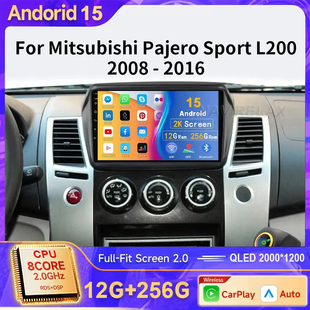 2 Din Car Radio For Mitsubishi Pajero Sport 2 L200 Triton 2008-2016 Multimedia Player Android 15 4G GPS Navigation Carplay
2 Din Car Radio For Mitsubishi Pajero Sport 2 L200 Triton 2008-2016 Multimedia Player Android 15 4G GPS Navigation Carplay