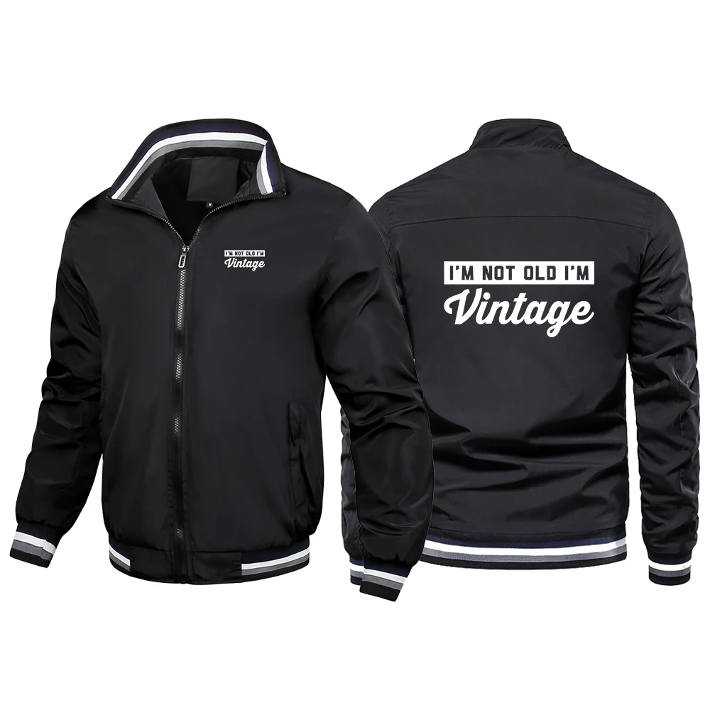 2025 Spring And Autumn I'm not old I'm vintage Print Men Zipper Striped Jacket Fashion Casual Outdoor Sports Stand Collar Coat
2025 Spring And Autumn I'm not old I'm vintage Print Men Zipper Striped Jacket Fashion Casual Outdoor Sports Stand Collar Coat
