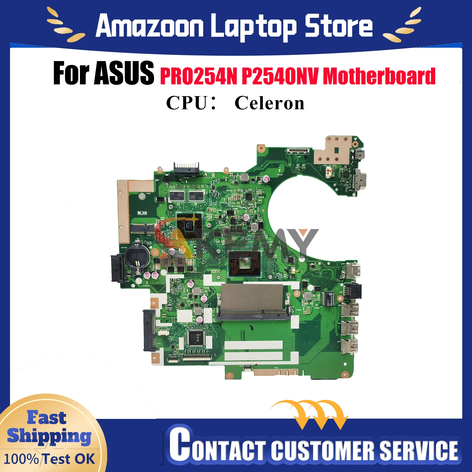 P2540NV Laptop Motherboard For ASUS ProArt P2540N PRO254N P2540NV Notebook Mainboard With Celeron CPU 100% tests OK fast ship
P2540NV Laptop Motherboard For ASUS ProArt P2540N PRO254N P2540NV Notebook Mainboard With Celeron CPU 100% tests OK fast ship
