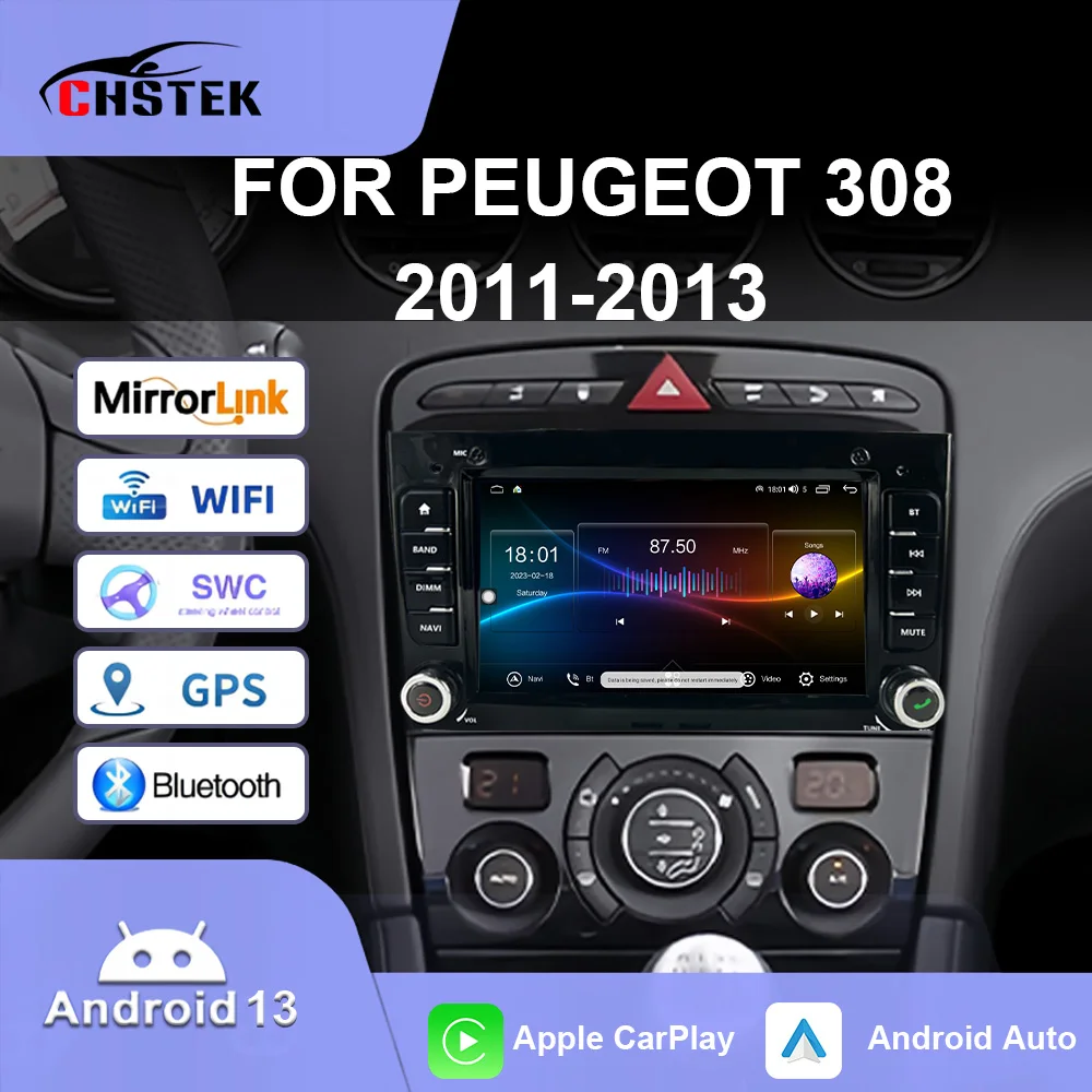 Multimedia WIFI Wireless Carplay Android Auto Bluetooth For Peugeot 308 2011 2012 2013 4G GPS WIFI CHSTEK Navigation Car Radio
Multimedia WIFI Wireless Carplay Android Auto Bluetooth For Peugeot 308 2011 2012 2013 4G GPS WIFI CHSTEK Navigation Car Radio