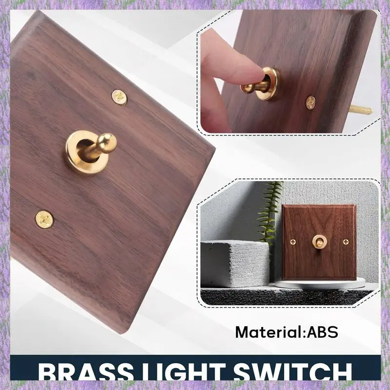 A63K-8X American Industrial Style Light Switch Socket, Solid Wood Brass Toggle Switch Plate, Antique Home Stay Switch(1)
A63K-8X American Industrial Style Light Switch Socket, Solid Wood Brass Toggle Switch Plate, Antique Home Stay Switch(1)