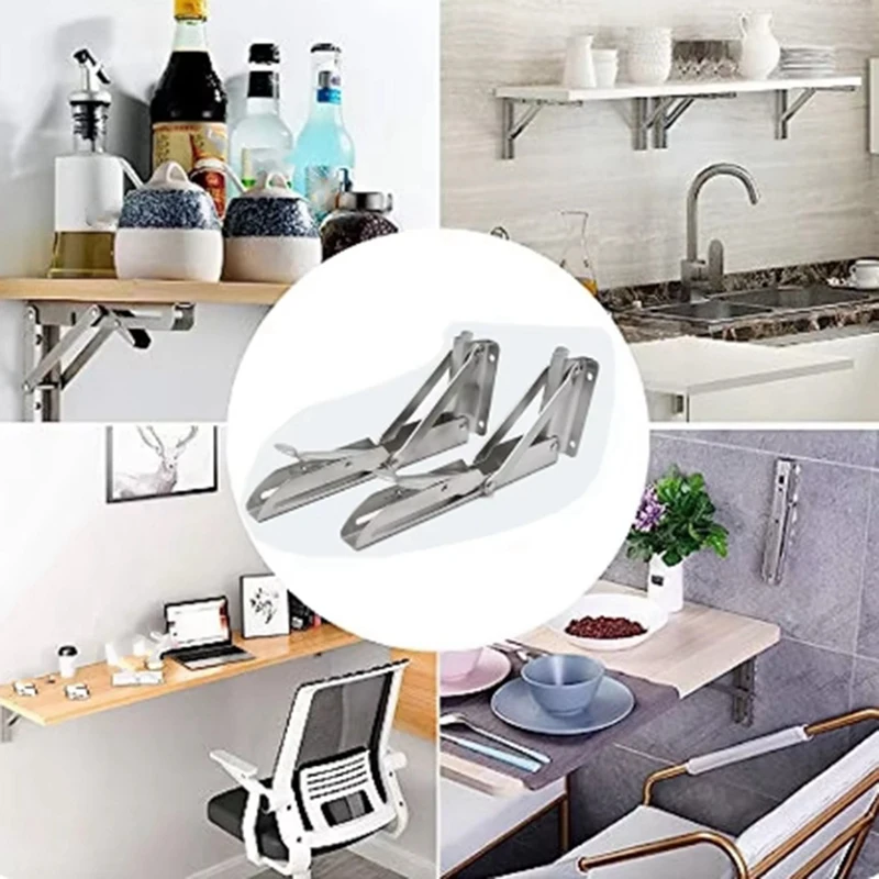 Stainless Steel Folding Angle Bracket Triangle Shelf Heavy Support Adjustable Wall Mounted Stand
Stainless Steel Folding Angle Bracket Triangle Shelf Heavy Support Adjustable Wall Mounted Stand