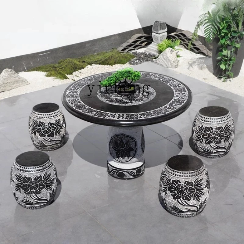 TQH courtyard set of natural garden household outdoor bluestone tea table stone table outdoor table and chairs
TQH courtyard set of natural garden household outdoor bluestone tea table stone table outdoor table and chairs