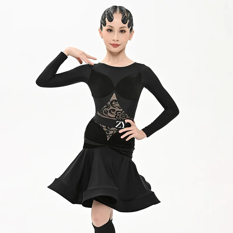 Kids Latin Training Dance Wear Girls Black Competition Dance Suit Cha Cha Rumba Stage Costume Latin Samba Clothing Skirt VDL2124
Kids Latin Training Dance Wear Girls Black Competition Dance Suit Cha Cha Rumba Stage Costume Latin Samba Clothing Skirt VDL2124