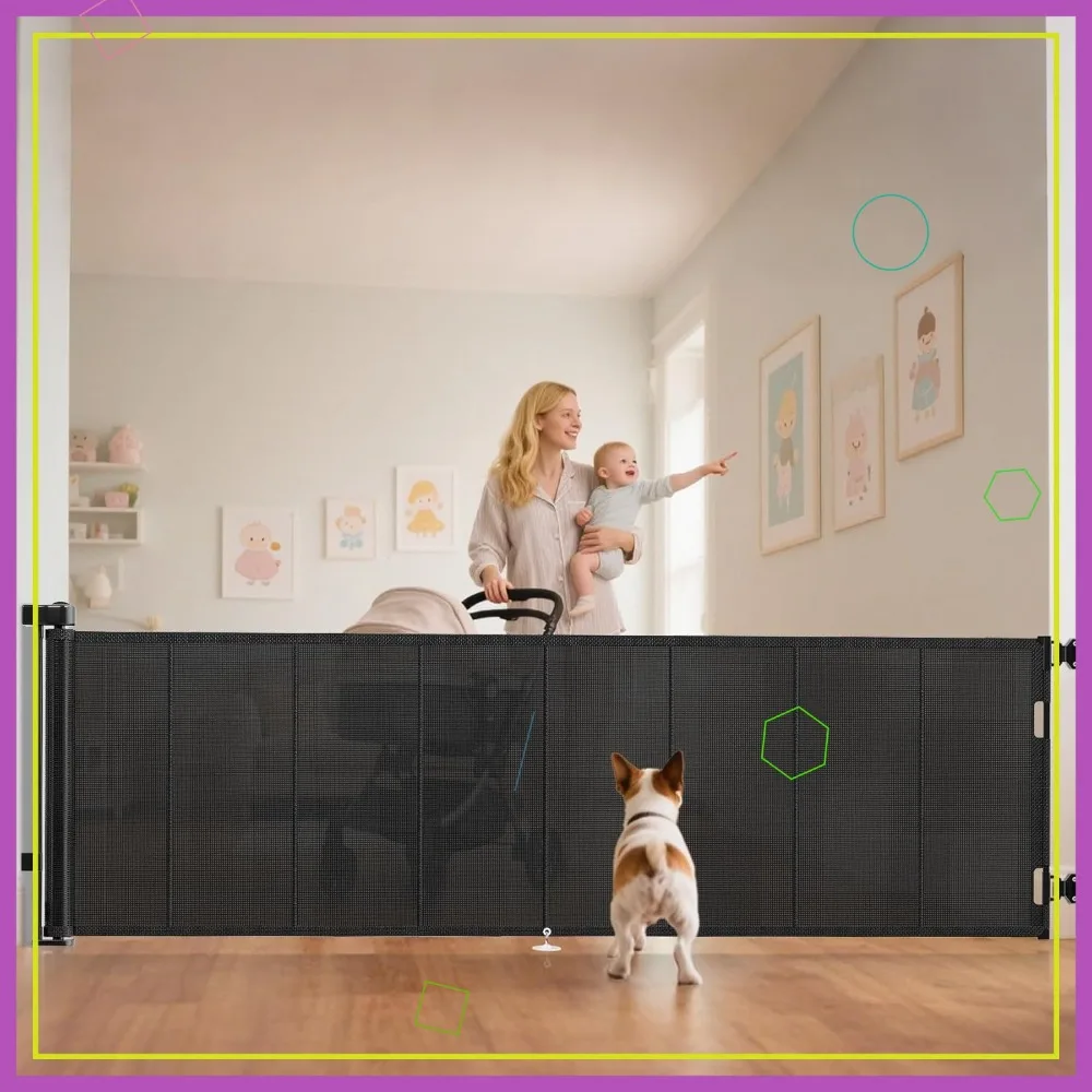 120 Inch Retractable Baby Gate, 34 Inch Tall with Reinforced Strip, Extra Wide 10 FT for Indoor/Outdoor
120 Inch Retractable Baby Gate, 34 Inch Tall with Reinforced Strip, Extra Wide 10 FT for Indoor/Outdoor