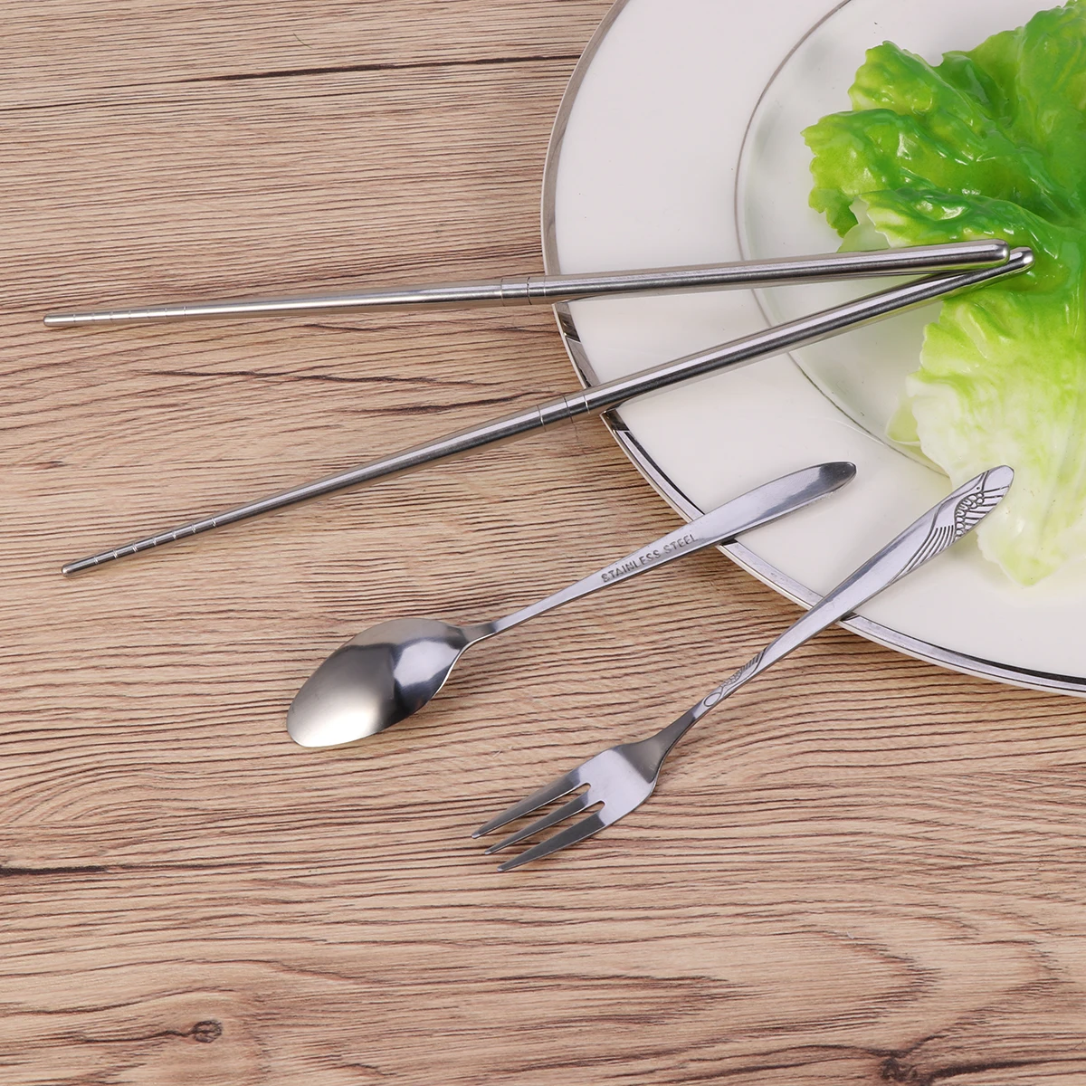 Folding Chopsticks Tableware Portable Spoons Fork Serving Utensils Dinner Service Travel 
Folding Chopsticks Tableware Portable Spoons Fork Serving Utensils Dinner Service Travel