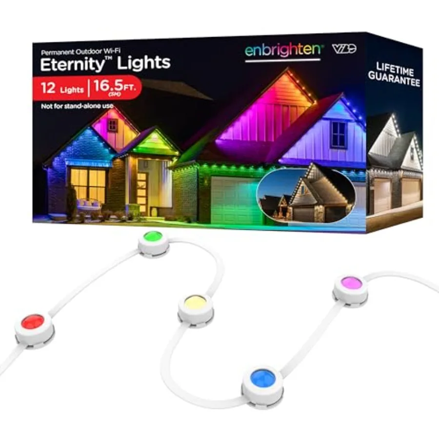 Vibe Eternity Permanent Outdoor Lights Extension Only 16.5ft with 12 RGBWIC LEDs Not for Standalone Use 50ft or 100ft Eternity
Vibe Eternity Permanent Outdoor Lights Extension Only 16.5ft with 12 RGBWIC LEDs Not for Standalone Use 50ft or 100ft Eternity