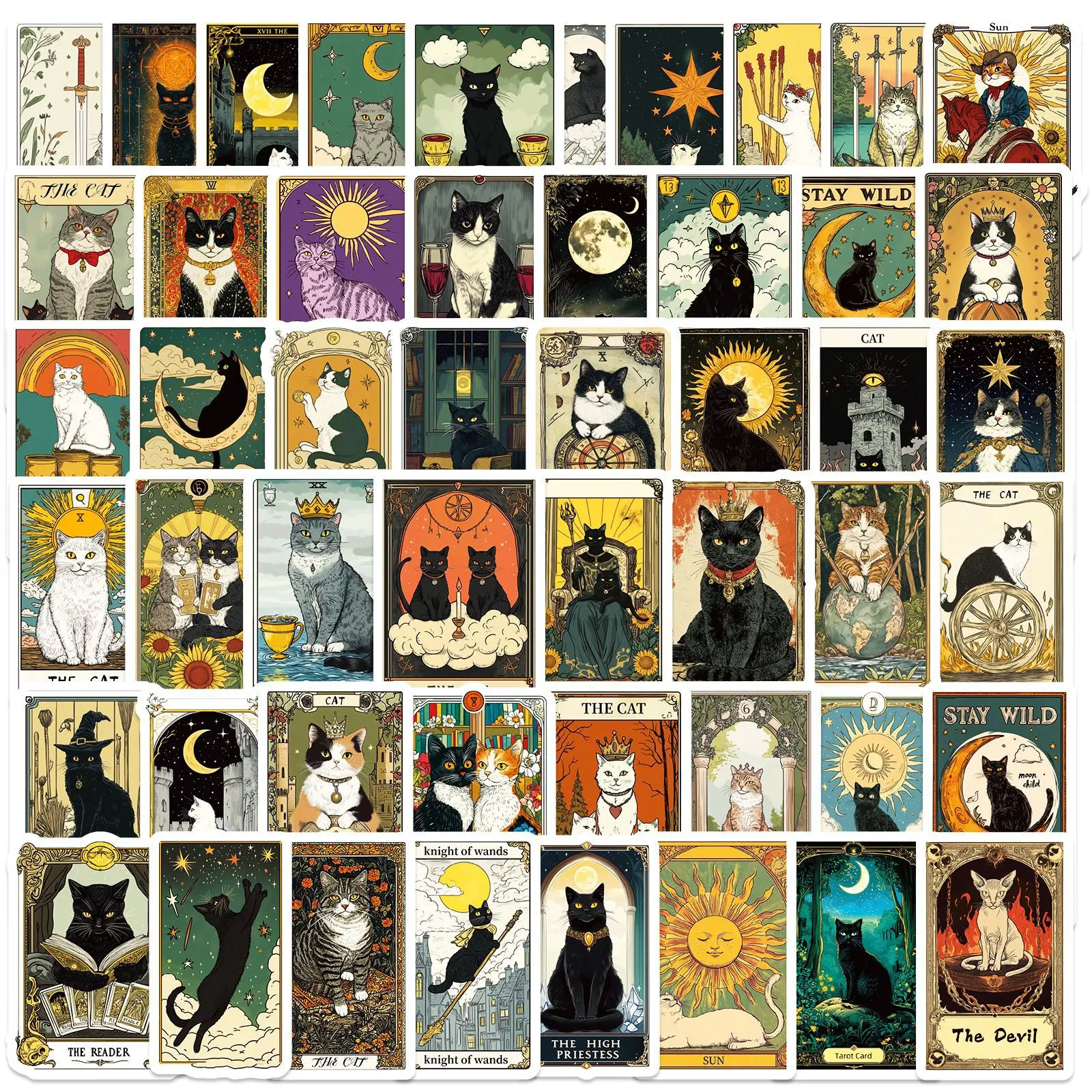 10/50PCS New Cat Tarot Series Graffiti Sticker Retro Aesthetic Decorative Luggage Laptop Diary Scrapbook Kids Waterproof Sticker
10/50PCS New Cat Tarot Series Graffiti Sticker Retro Aesthetic Decorative Luggage Laptop Diary Scrapbook Kids Waterproof Sticker