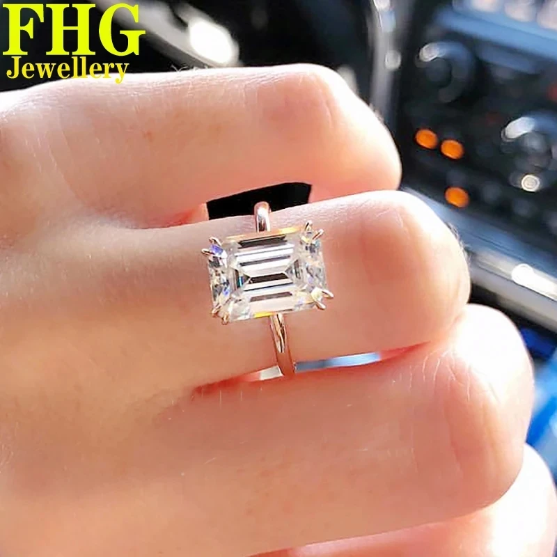 Emerald Shape 1 2 3 4 5 Carat Solid Au585 14K Rose Gold Ring DVVS1 Moissanite Diamond Wedding Party Engagement Anniversary Ring
Emerald Shape 1 2 3 4 5 Carat Solid Au585 14K Rose Gold Ring DVVS1 Moissanite Diamond Wedding Party Engagement Anniversary Ring