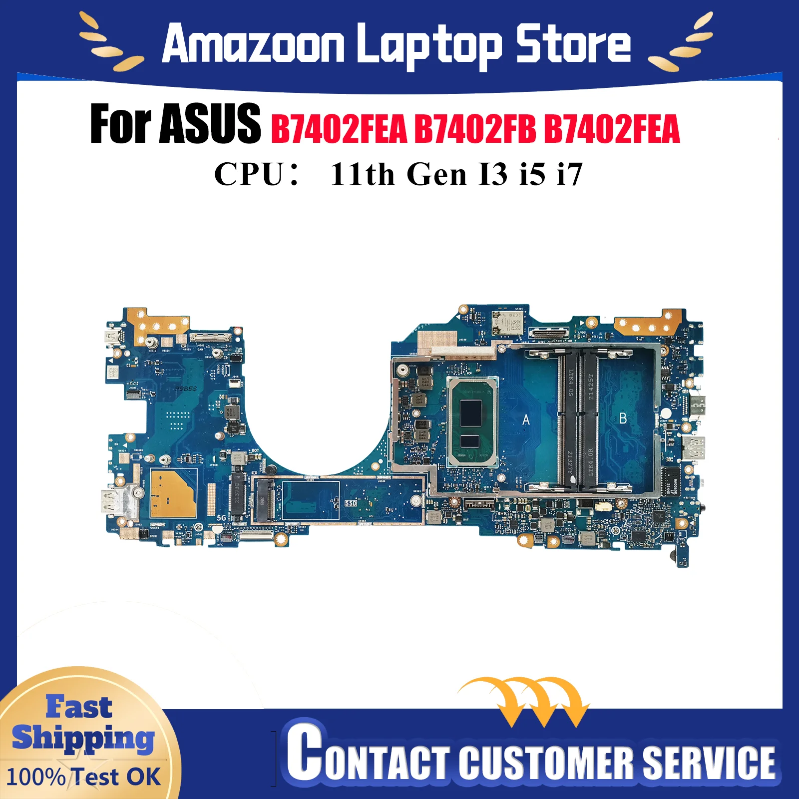 B7402FEA Материнская плата для ноутбука ASUS ExpertBook B7402F B7402FEA B7402FBA Материнская плата для ноутбука с 11-го поколения I3 i5 i7 100% тест в порядке
B7402FEA Материнская плата для ноутбука ASUS ExpertBook B7402F B7402FEA B7402FBA Материнская плата для ноутбука с 11-го поколения I3 i5 i7 100% тест в порядке