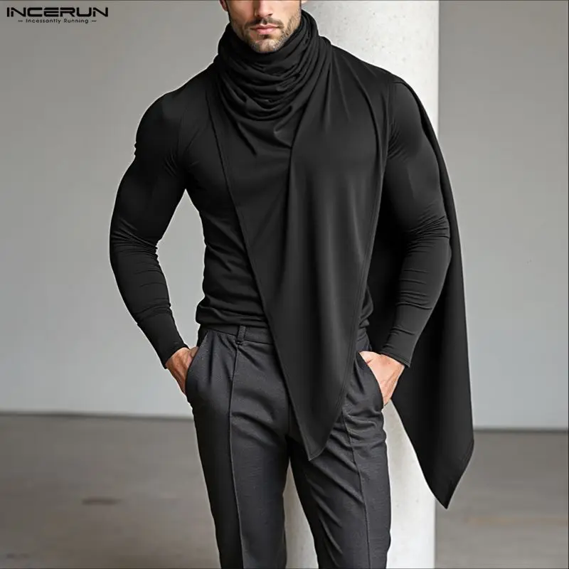 INCERUN Мужская футболка нестандартной формы, однотонная водолазка с длинным рукавом, повседневные мужские футболки, уличная одежда, модная мужская одежда 2025, S-5XL
INCERUN Мужская футболка нестандартной формы, однотонная водолазка с длинным рукавом, повседневные мужские футболки, уличная одежда, модная мужская одежда 2025, S-5XL