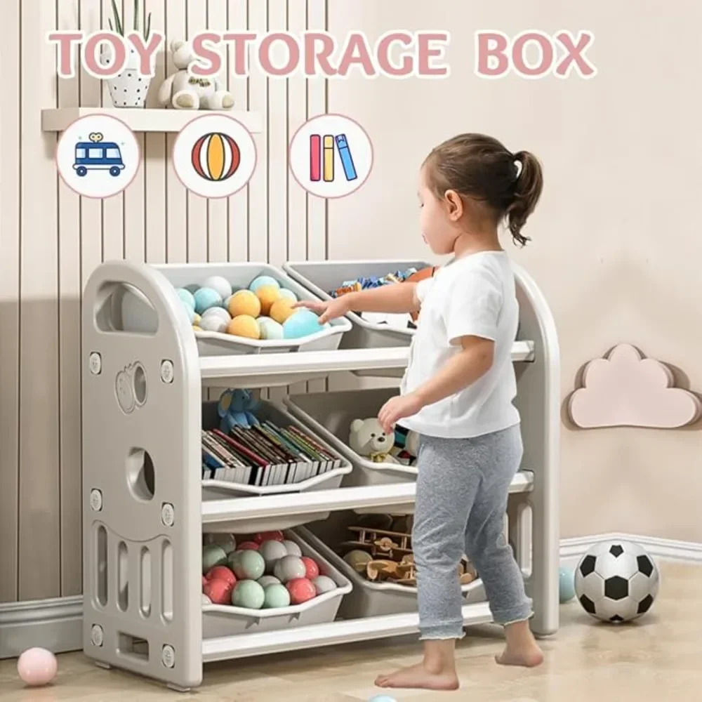 Kids Toy Storage Organizer with 6 Bins,Furniture Set Toy Storage Cabinet Unit with HDPE Shelf andBins for Playroom,Organizadores
Kids Toy Storage Organizer with 6 Bins,Furniture Set Toy Storage Cabinet Unit with HDPE Shelf andBins for Playroom,Organizadores