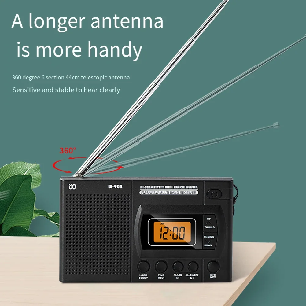 Travel Ready Clock Radio with Clear LCD Display Built in Speaker for Enhanced Sound and Auto Shutdown Capability
Travel Ready Clock Radio with Clear LCD Display Built in Speaker for Enhanced Sound and Auto Shutdown Capability