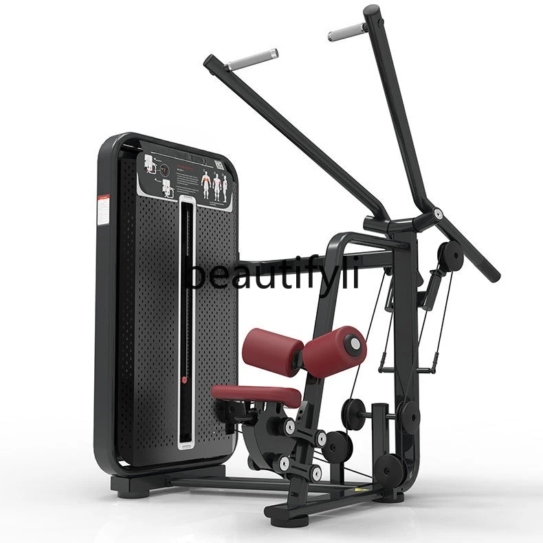 Commercial seated high-pull trainer for gym, three-head muscle training, fitness equipment
Commercial seated high-pull trainer for gym, three-head muscle training, fitness equipment