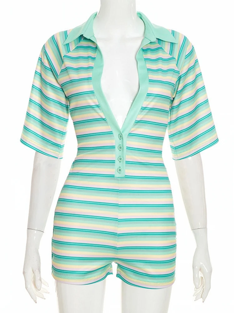 Women Rompers Jumpsuits For Summer Autumn Short Sleeve V-Neck Loose Fashion Streetwear Overalls Stripe Pants Trousers 2026
Women Rompers Jumpsuits For Summer Autumn Short Sleeve V-Neck Loose Fashion Streetwear Overalls Stripe Pants Trousers 2026