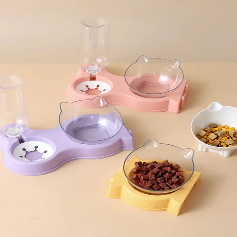 Pet Cat Food Bowl Automatic Feeder All-in-One Splice Dog Cat Food Bowl and Drinking Fountain Drinking Raised Standing Dish Bowl
Pet Cat Food Bowl Automatic Feeder All-in-One Splice Dog Cat Food Bowl and Drinking Fountain Drinking Raised Standing Dish Bowl