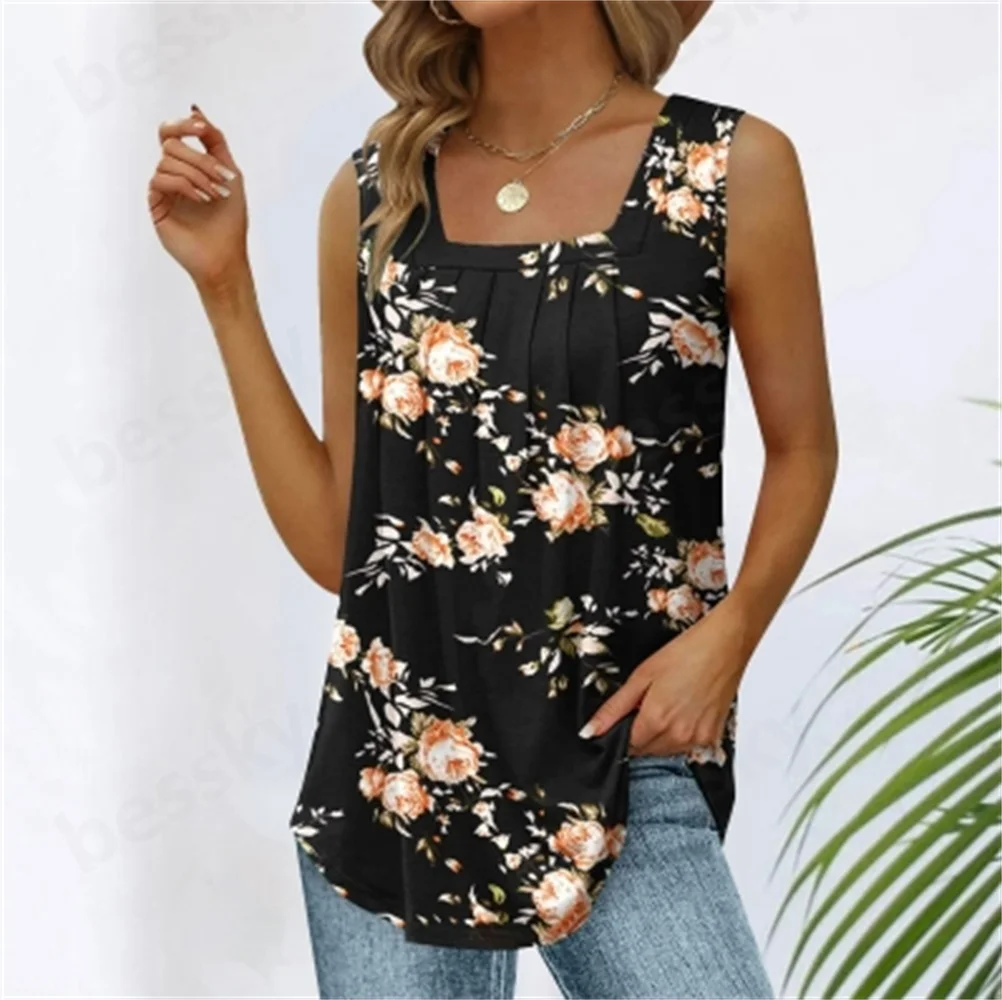 2025 new European and American printed pleated square neck sleeveless tailcoat casual vest T-shirt
2025 new European and American printed pleated square neck sleeveless tailcoat casual vest T-shirt