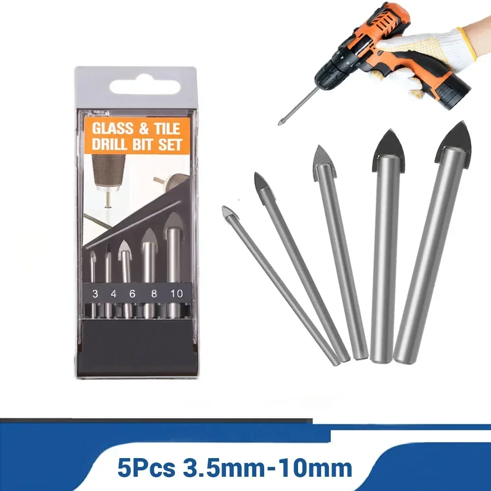 5Pcs/Set 3.5mm-10mm Glass Concrete Drill Bit Set Triangle Drill Opener Wall Ceramic Drilling Tool Power Tools Accessories
5Pcs/Set 3.5mm-10mm Glass Concrete Drill Bit Set Triangle Drill Opener Wall Ceramic Drilling Tool Power Tools Accessories