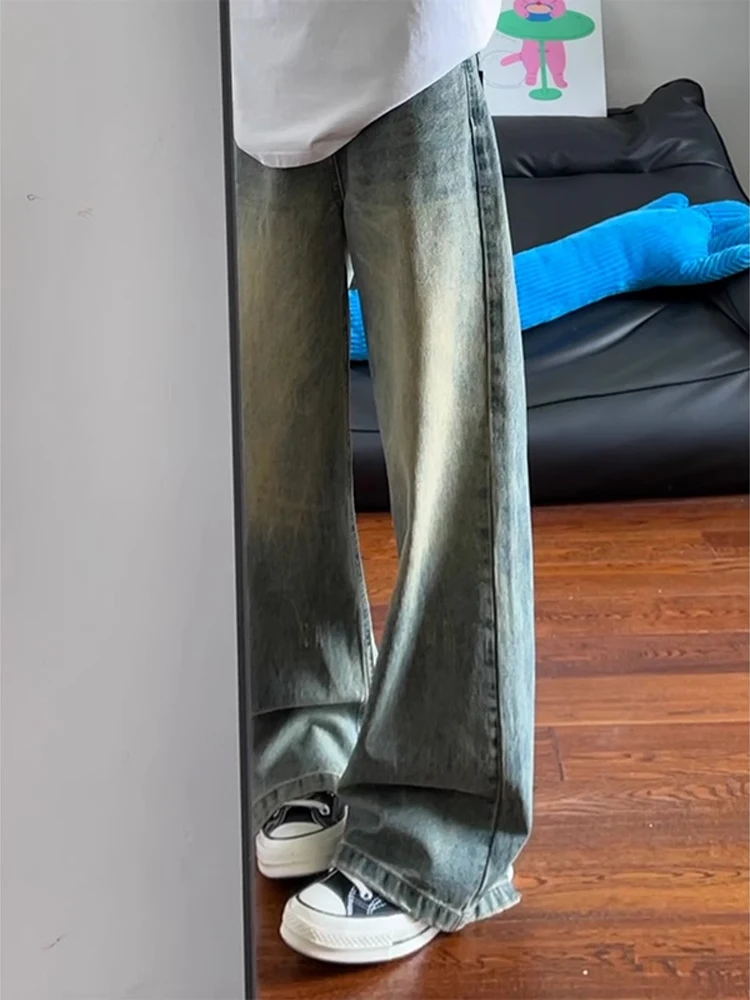 American Retro Blue Jeans Men's Trendy Brand Haome Streetwear Straight Leg Yellow Mud Micro Flared Pants Youth Spring Faion
American Retro Blue Jeans Men's Trendy Brand Haome Streetwear Straight Leg Yellow Mud Micro Flared Pants Youth Spring Faion