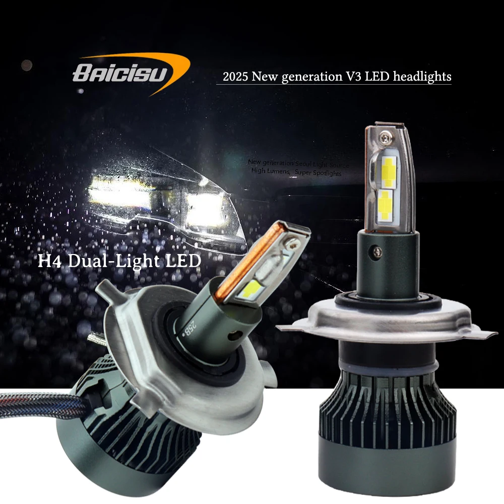 BAICISU H4 LED Headlight 144W H4 Dual-Light LED H7 H1 H11 H8 9005 9006 HB3 HB4 H9 9012 6000K 2PCS Fog Lights Mini Diode 12V
BAICISU H4 LED Headlight 144W H4 Dual-Light LED H7 H1 H11 H8 9005 9006 HB3 HB4 H9 9012 6000K 2PCS Fog Lights Mini Diode 12V