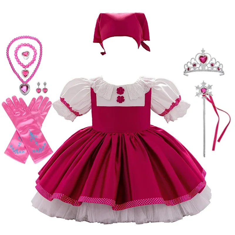 Kids Girls New Children Cute Princess Dress Mariya Cosplay Performance Costume Satin Two-Piece Illusion With Headscarf Dress Set
Kids Girls New Children Cute Princess Dress Mariya Cosplay Performance Costume Satin Two-Piece Illusion With Headscarf Dress Set