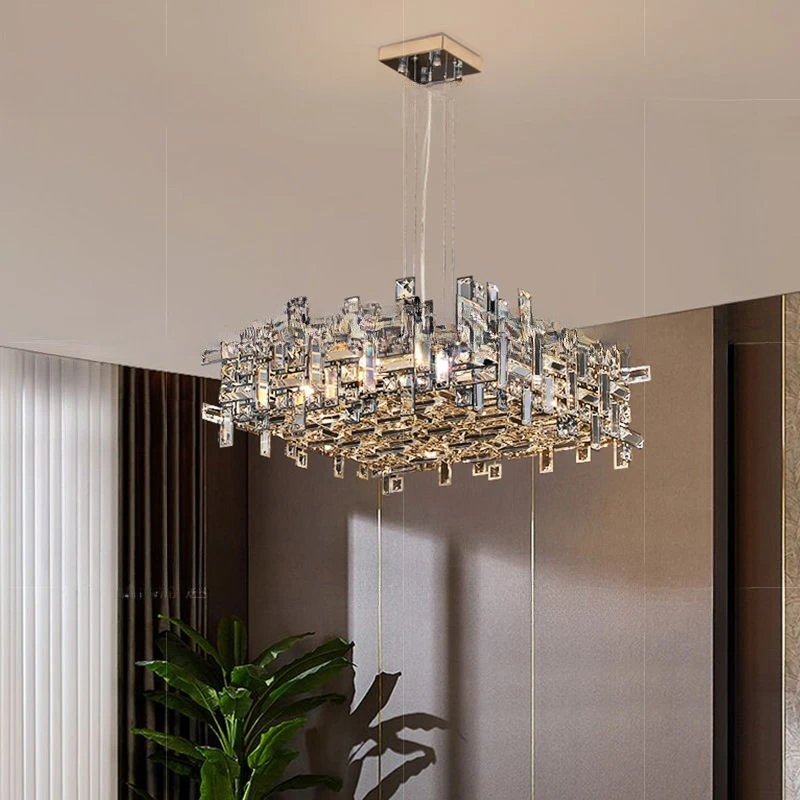 Italian light luxury crystal living room chandelier creative high-end atmosphere villa master bedroom dining room 
Italian light luxury crystal living room chandelier creative high-end atmosphere villa master bedroom dining room