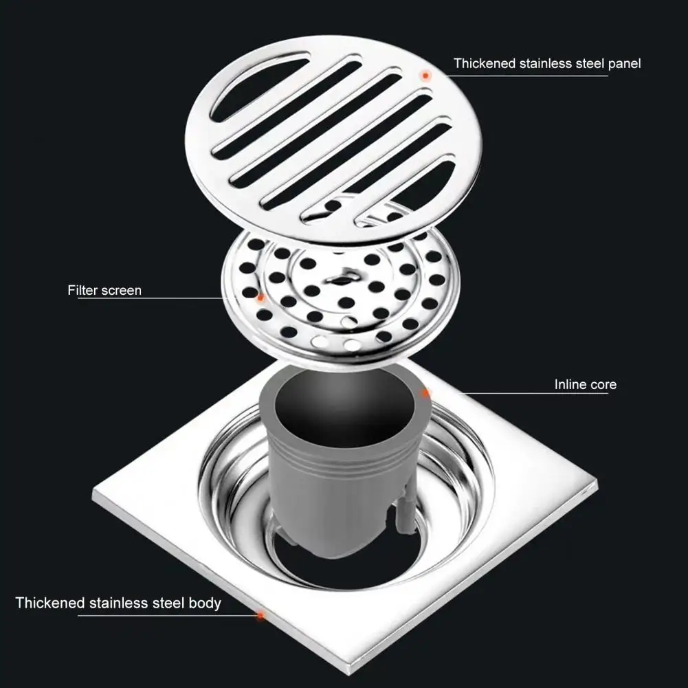 Durable Shower Floor Drain Anti-water Return Floor Drain Anti-odor Hair Stopper Bathroom Sewer Floor Drain Core
Durable Shower Floor Drain Anti-water Return Floor Drain Anti-odor Hair Stopper Bathroom Sewer Floor Drain Core