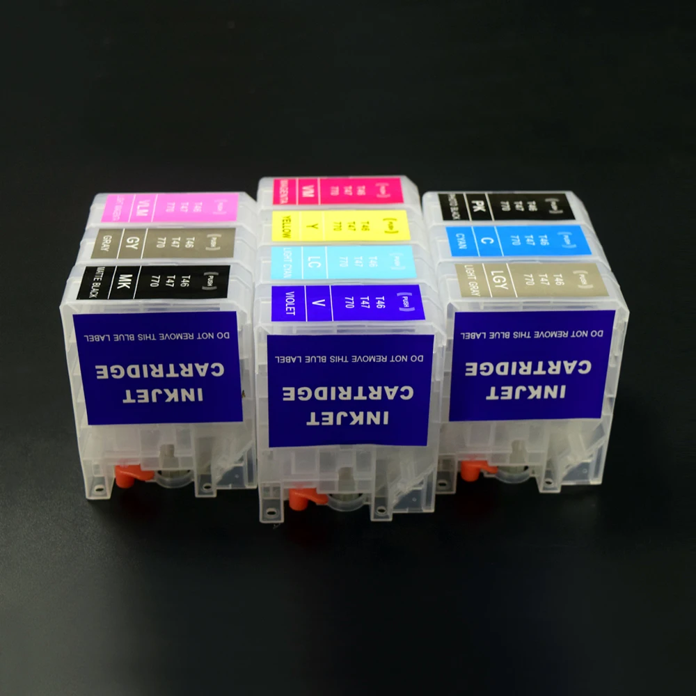 Empty Refill Ink Cartridge for Epson SureColor Printer, No Chip, P700, P900, T046, T047, 770, SC-P700, SC-P900
Empty Refill Ink Cartridge for Epson SureColor Printer, No Chip, P700, P900, T046, T047, 770, SC-P700, SC-P900