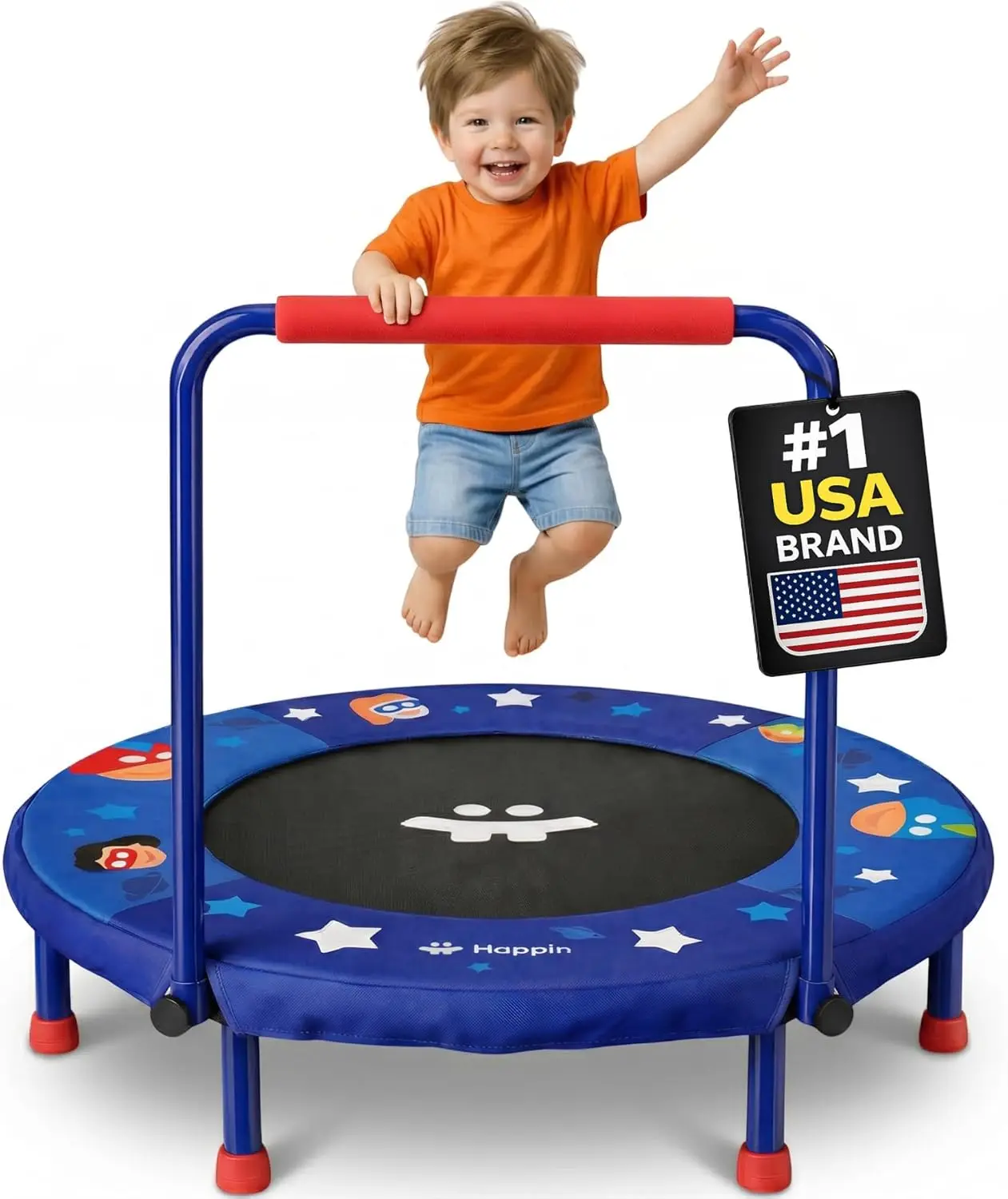 36'' Foldable Mini Trampoline with Adjustable Handle, ASTM Certified Safety Pad for Indoor & Outdoor Use
36'' Foldable Mini Trampoline with Adjustable Handle, ASTM Certified Safety Pad for Indoor & Outdoor Use
