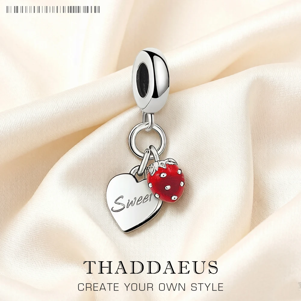 Sweet Heart & Strawberry Pendant Dangle Charm New Fine Jewelry 925 Sterling Silver Romantic Gift For Women
Sweet Heart & Strawberry Pendant Dangle Charm New Fine Jewelry 925 Sterling Silver Romantic Gift For Women