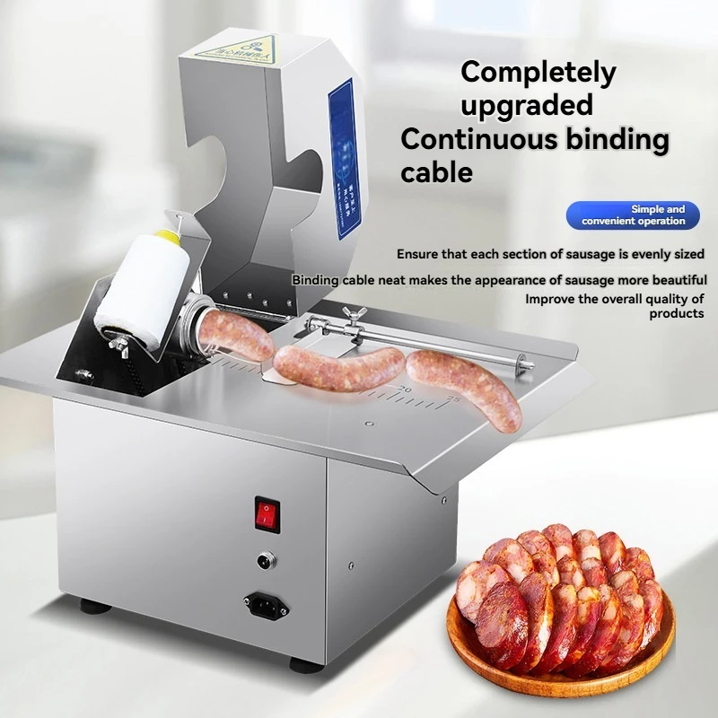 Sausage stringing machine Automatic disconnection Commercial electric segmenting segmented knotting foot step on hot dog strap
Sausage stringing machine Automatic disconnection Commercial electric segmenting segmented knotting foot step on hot dog strap