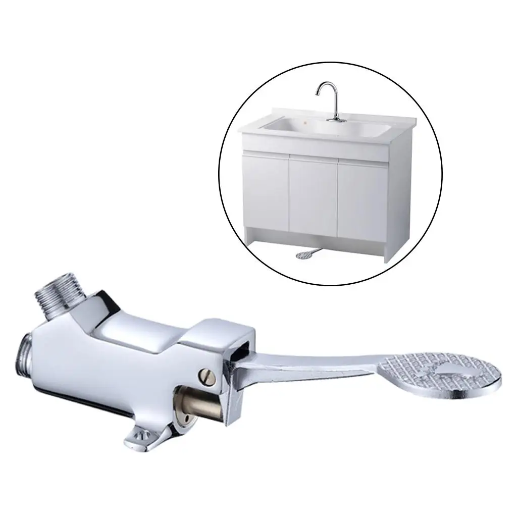 Brass Floor Mounted Singe Pedal Valve Foot Pedal Valve for Basin , Silver
Brass Floor Mounted Singe Pedal Valve Foot Pedal Valve for Basin , Silver