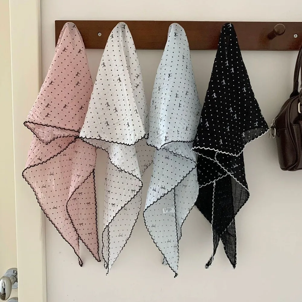 Head Shawl French Polka Dot Triangle Headscarf Bow Sun Protection Shirt Extender Polyester Pastoral Korean Neckerchief Women
Head Shawl French Polka Dot Triangle Headscarf Bow Sun Protection Shirt Extender Polyester Pastoral Korean Neckerchief Women