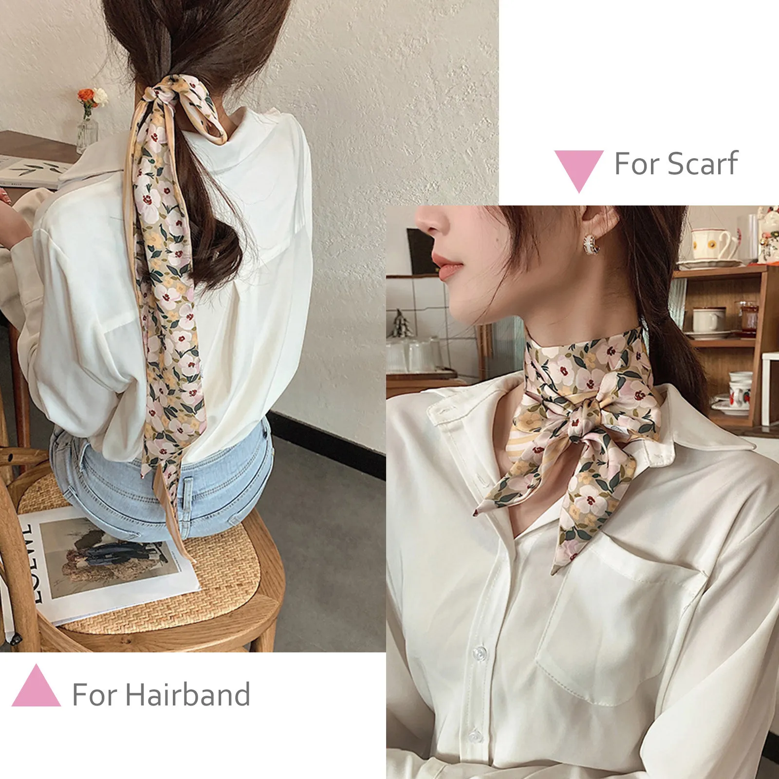 1Pcs Floral Silk Hair Scarf Elegant Shine Smooth Skin-Friendly Hair Rope for Party Work Travel Daily Wear Versatile Ribbon
1Pcs Floral Silk Hair Scarf Elegant Shine Smooth Skin-Friendly Hair Rope for Party Work Travel Daily Wear Versatile Ribbon