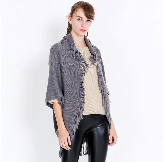Europe Spring Autumn Women's Imitation Cashmere Colored Silk Shawl New Warm Tassel Cloak Lady Fashion Cardigan Coat Gray
Europe Spring Autumn Women's Imitation Cashmere Colored Silk Shawl New Warm Tassel Cloak Lady Fashion Cardigan Coat Gray