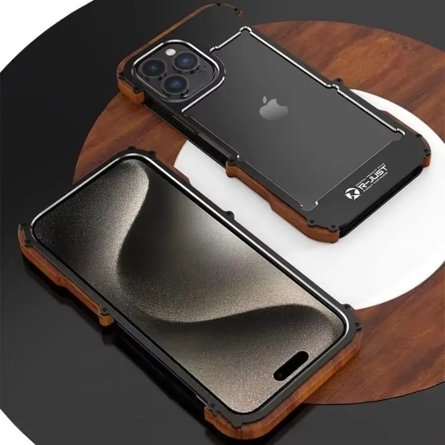 Phone Case Dual Layers Bumper Aluminum Metal Wood For iPhone 16 15 14 Plus 13 12 Pro Max Dropproof Rugged Frame Protective Cover
Phone Case Dual Layers Bumper Aluminum Metal Wood For iPhone 16 15 14 Plus 13 12 Pro Max Dropproof Rugged Frame Protective Cover